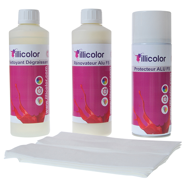 Kit de rénovation pour surface en aluminium structuré